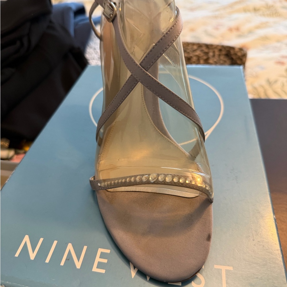 Nine West Women's Silver Strappy Heels